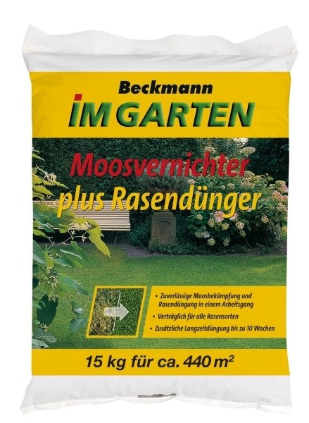 Moosvernichter + Rasendünger BIG 15 kg für ca. 440 m²