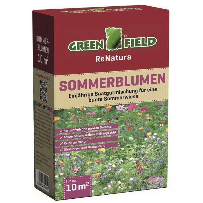 Sommerblumen Saatgutmischung für 10 m² Greenfield