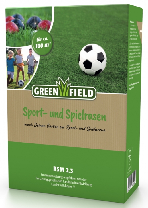 Greenfield Sport + Spielrasen Mantelsaat 2 kg für ca. 100 m²