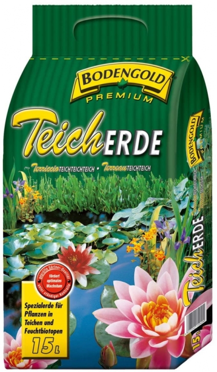 Teich Erde Bodengold Premium 15 Liter