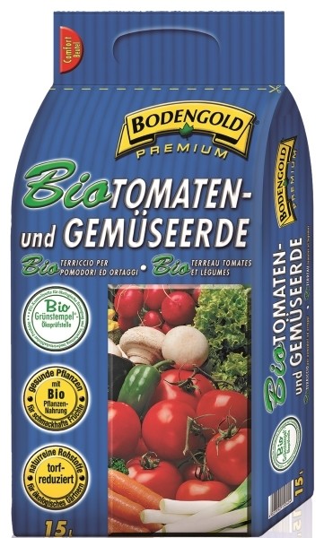 Bodengold Bio Tomaten u. Gemüse Erde 15 Liter