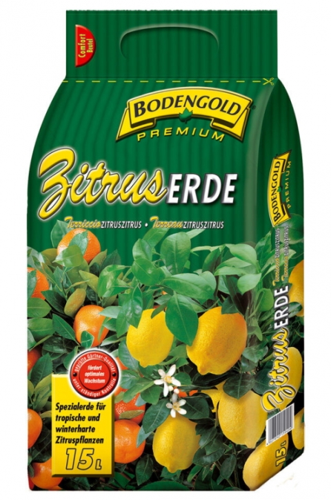 Zitruserde 15 Liter Bodengold Premium Citrus-Spezialerde Blumenerde 15 L