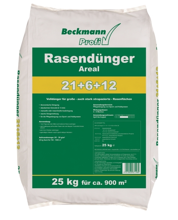 Rasen Dünger Areal Beckmann Profi 25 kg für ca. 900 m²