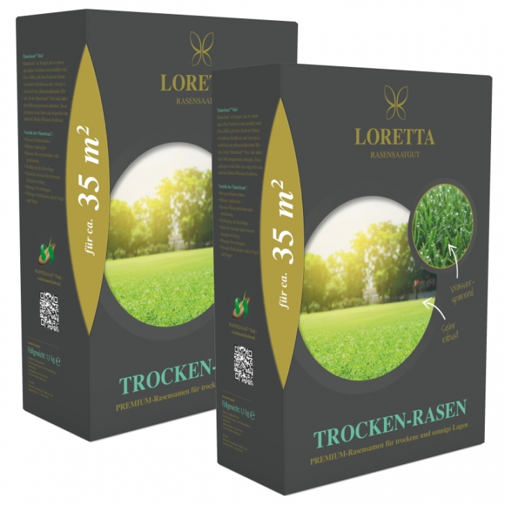 Loretta Trocken-Rasen Sparpack 2,2 kg Mantelsaat für ca. 70 m²