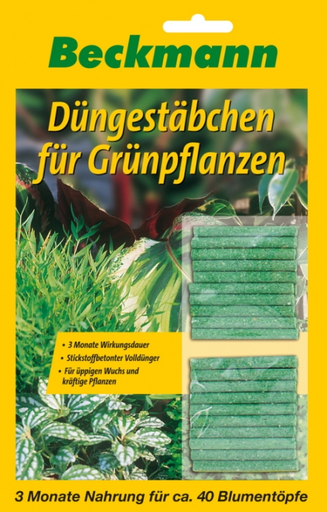 Düngestäbchen für Grünpflanzen Beckmann 40 Stück