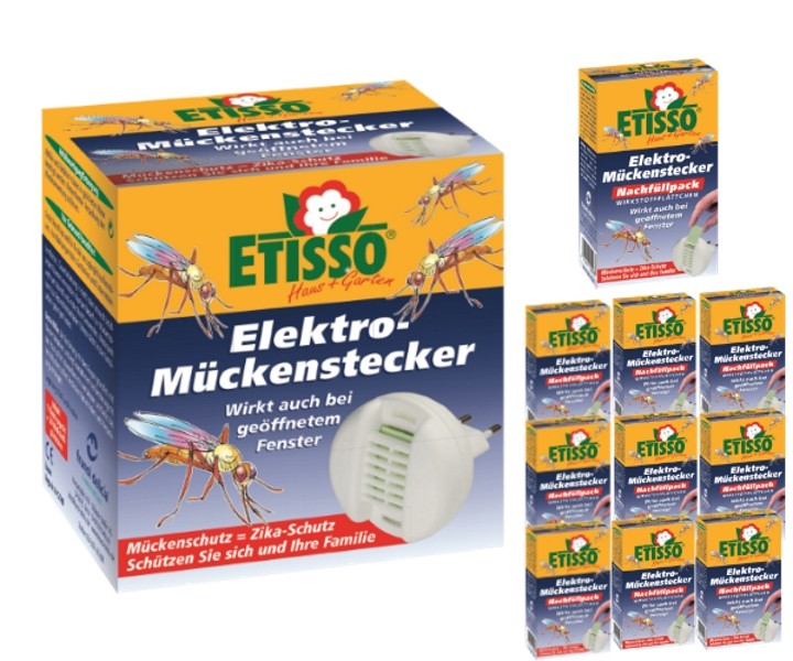 Etisso Elektro-Mückenstecker Sparset 1+10
