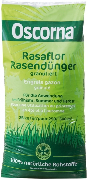 Oscorna Rasen Dünger Rasaflor granuliert organisch 25 kg