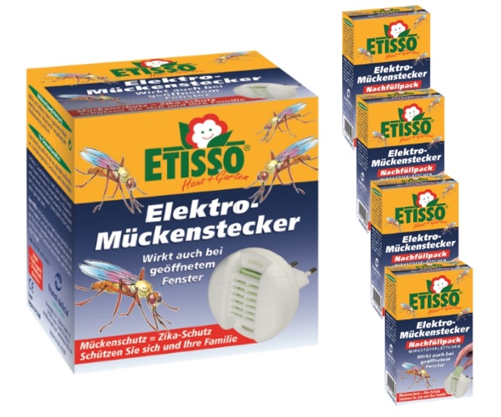 Etisso Elektro Mückenstecker Sparset 1+ 4