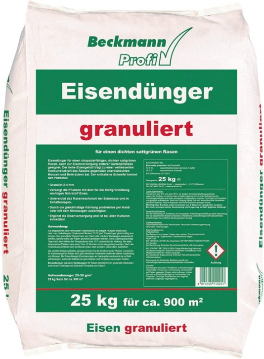 Eisendünger Rasendünger 25 kg granuliert f. ca. 900m²