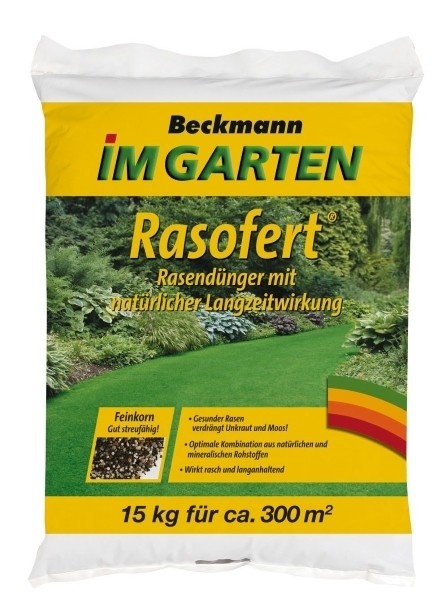 Rasen Dünger Rasofert org.min. 15 kg für 300 m²