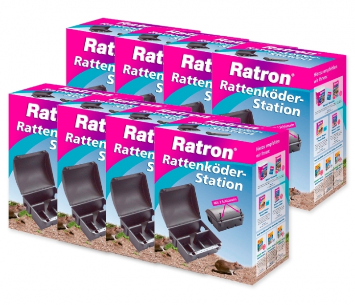 Ratten Köder Station Ratron Sparset 8 Stück