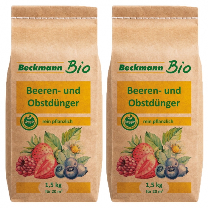 BIO Beeren- und Obstdünger Sparpack 3 kg für ca. 20 - 30 m² Veggie Dünger organisch