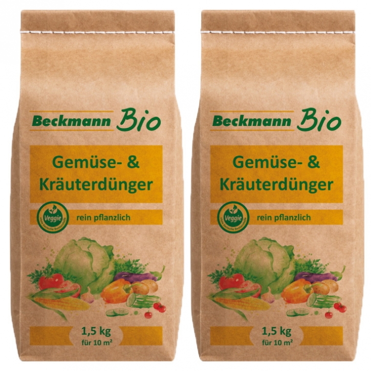 BIO Gemüse- und Kräuterdünger 3 kg Sparpack für ca. 20 - 30 m²