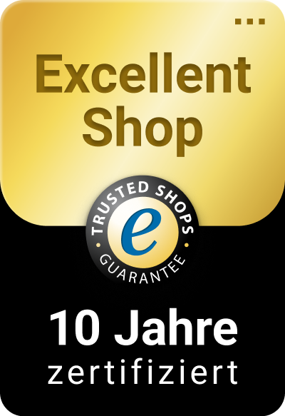 Excellent Shop - 10 Jahre zertifiziert durch TrustedShops
